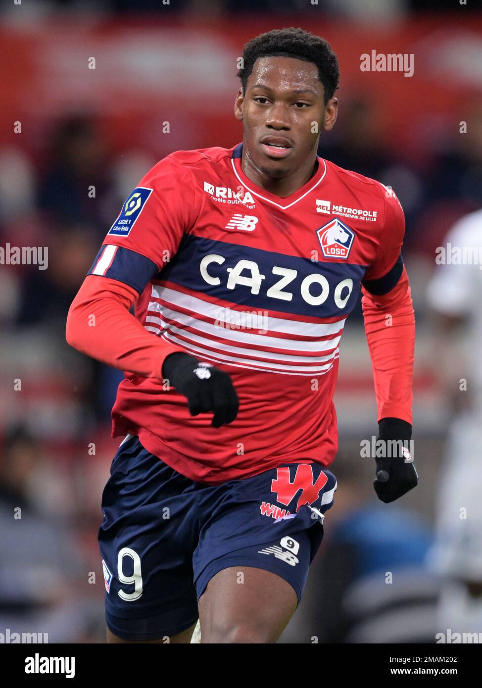 LILLE - Jonathan David of LOSC Lille during the French Ligue 1 match  between Lille OSC and Estac Troyes AC at Pierre-Mauroy Stadium on January  15, 2023 in Lille, France. AP