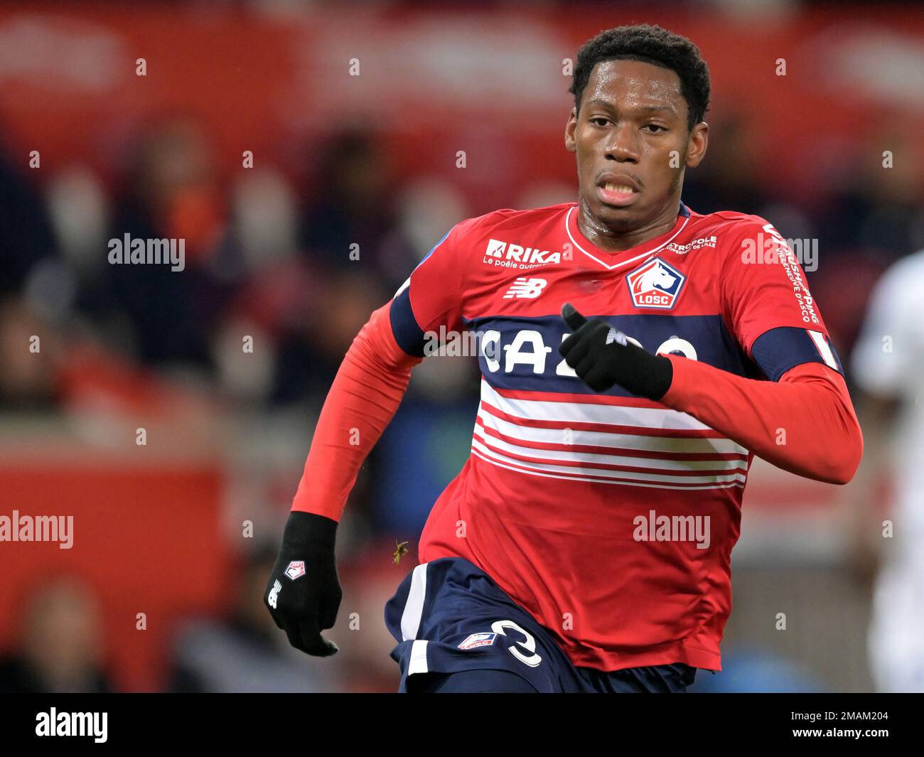 LILLE - Jonathan David of LOSC Lille during the French Ligue 1 match  between Lille OSC and Estac Troyes AC at Pierre-Mauroy Stadium on January  15, 2023 in Lille, France. AP