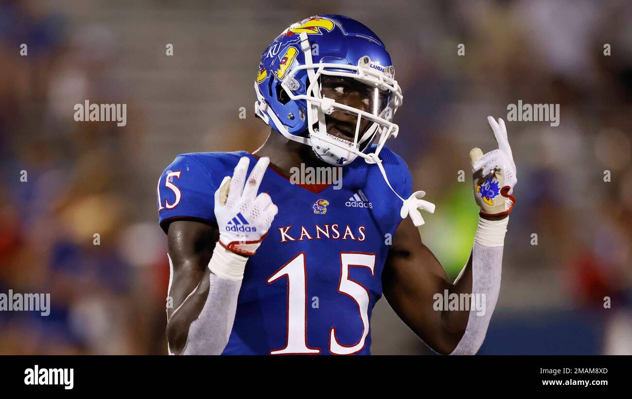 Kansas linebacker Craig Young during an NCAA football game on Friday
