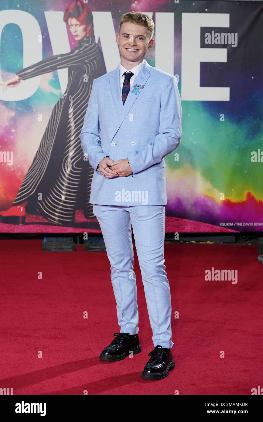 Max Balegde poses for photographers upon arrival at the London premiere of the film 