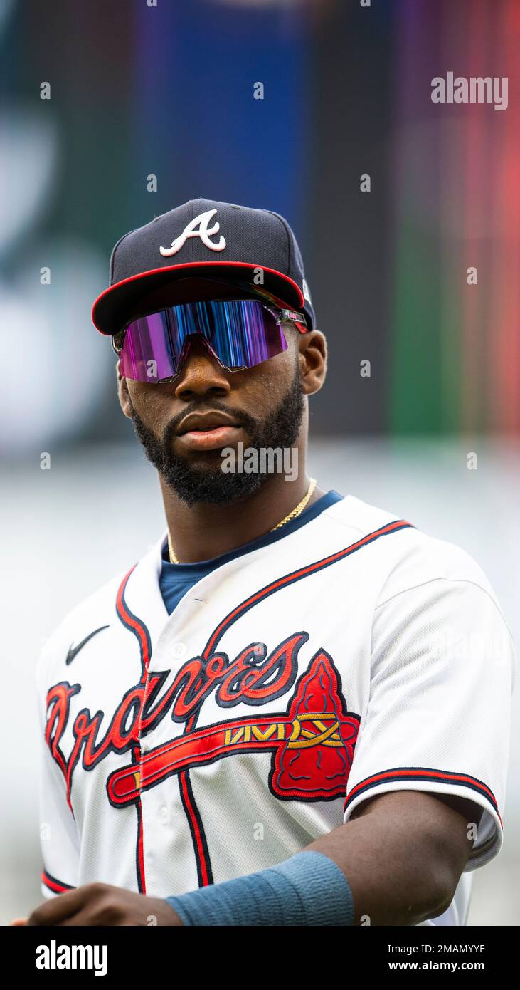 Atlanta Braves' Michael Harris II steals second base during the