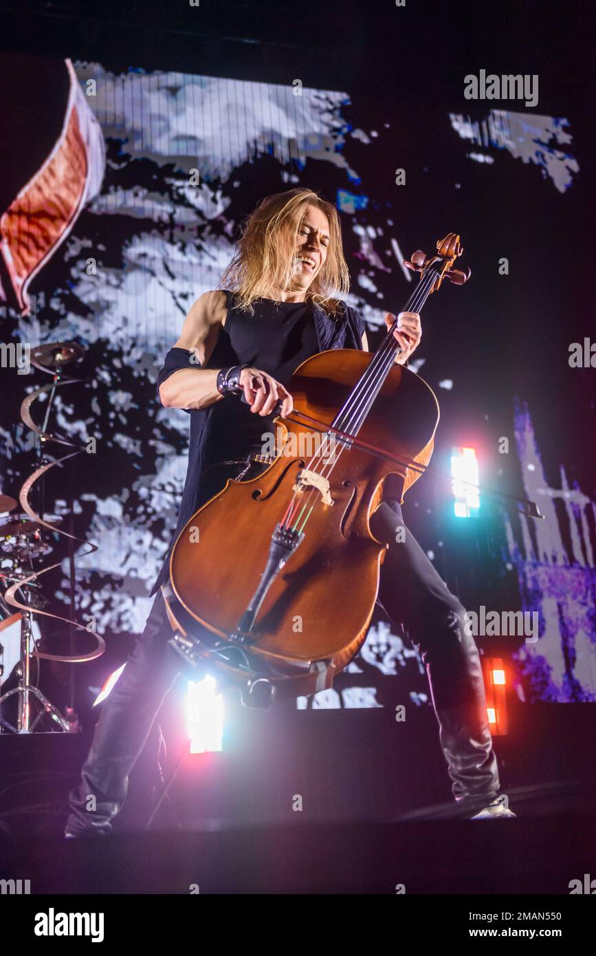 RIGA, LATVIA. 19th January 2023. Finnish band Apocalyptica concert at