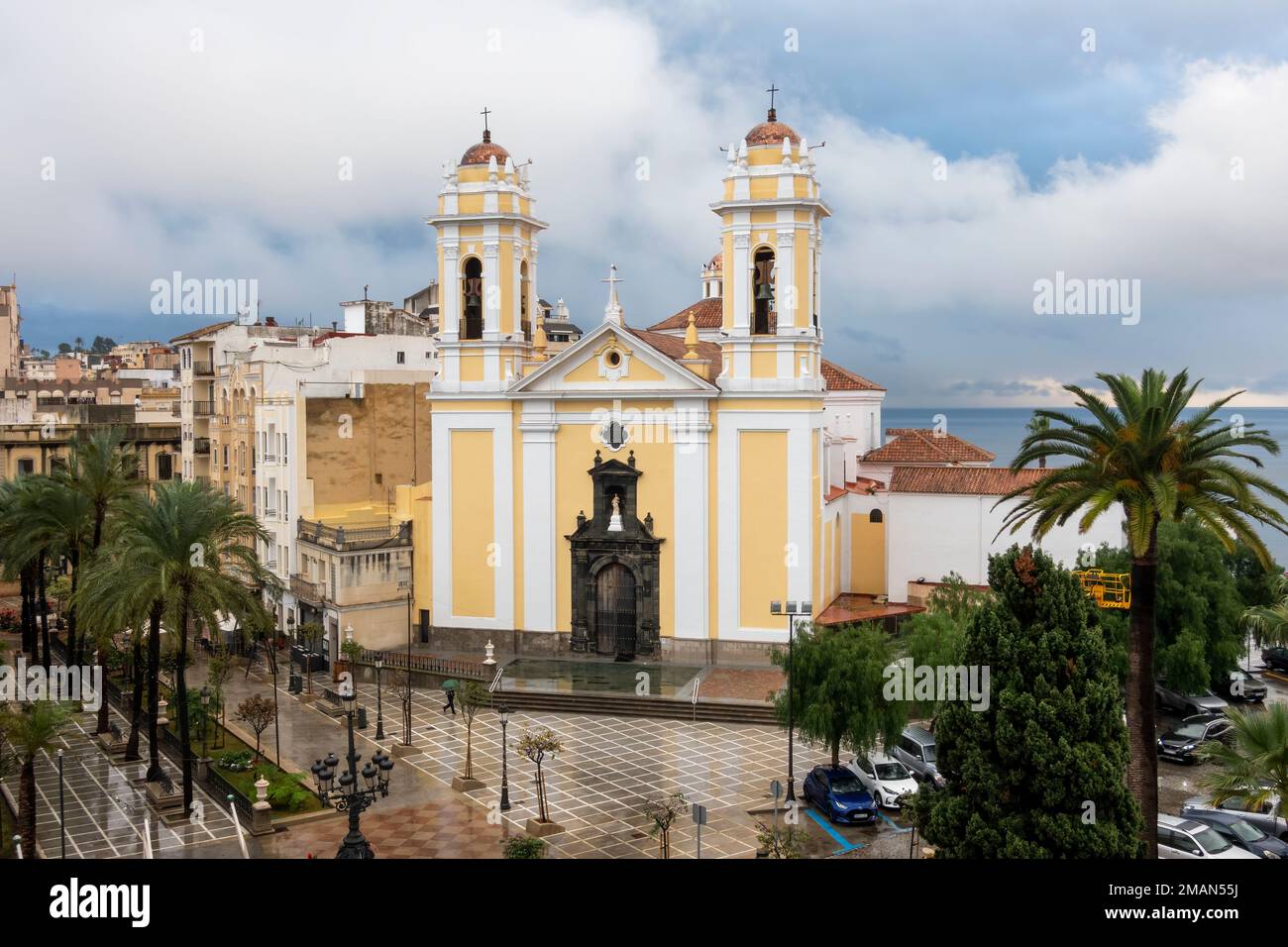 Ceuta, Spain - December 04, 2022: View of the Cathedral of Ceuta, Spain Stock Photo