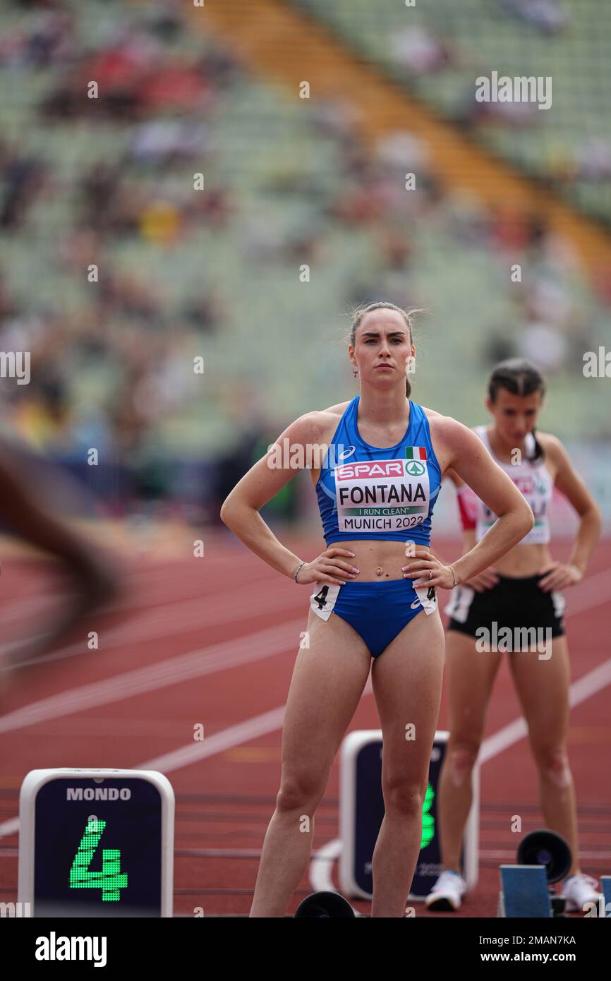 Vittoria Fontana participating in the 200 meters at the 2022 European