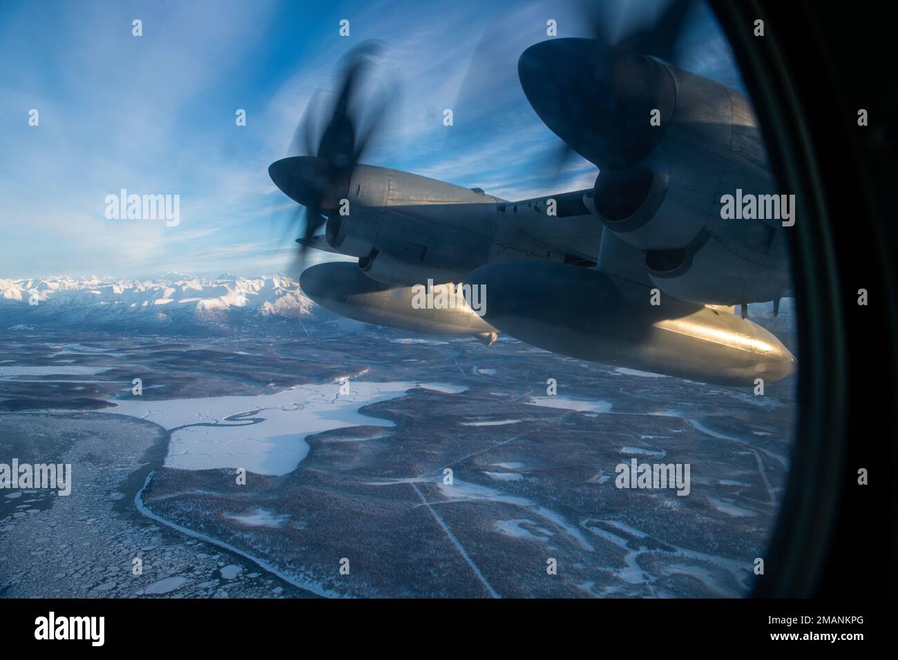 A U.S. Marine Corps KC130J Super Hercules aircraft with Marine Aerial Refueler Transport