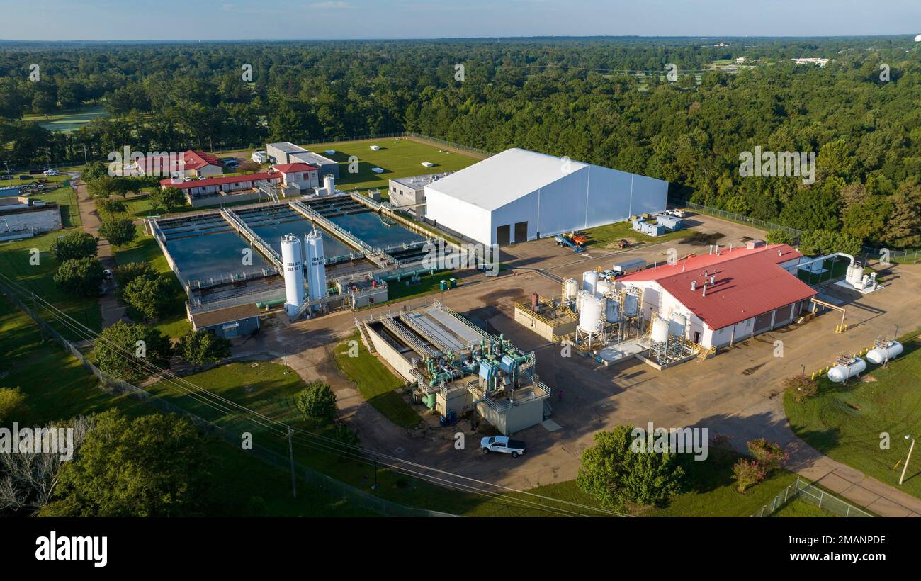 This is an aerial view of of the City of Jackson's O.B. Curtis Water Plant in Ridgeland, Miss
