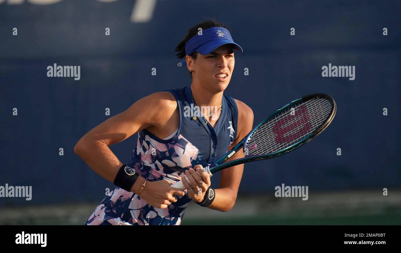 Ajla Tomljanovic during the first round of the U.S. Open tennis ...