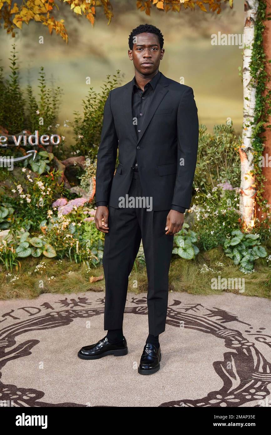 Damson Idris poses for photographers upon arrival for the world