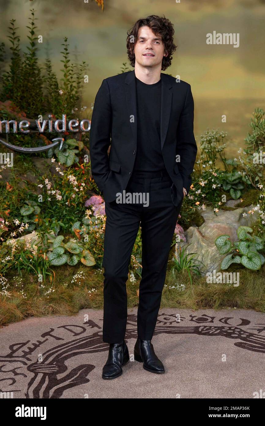 Edward Bluemel poses for photographers upon arrival for the world premiere  of the TV Series 'The Lord of the Rings: The Rings of Power' in London,  Tuesday, Aug. 30, 2022. (Photo by