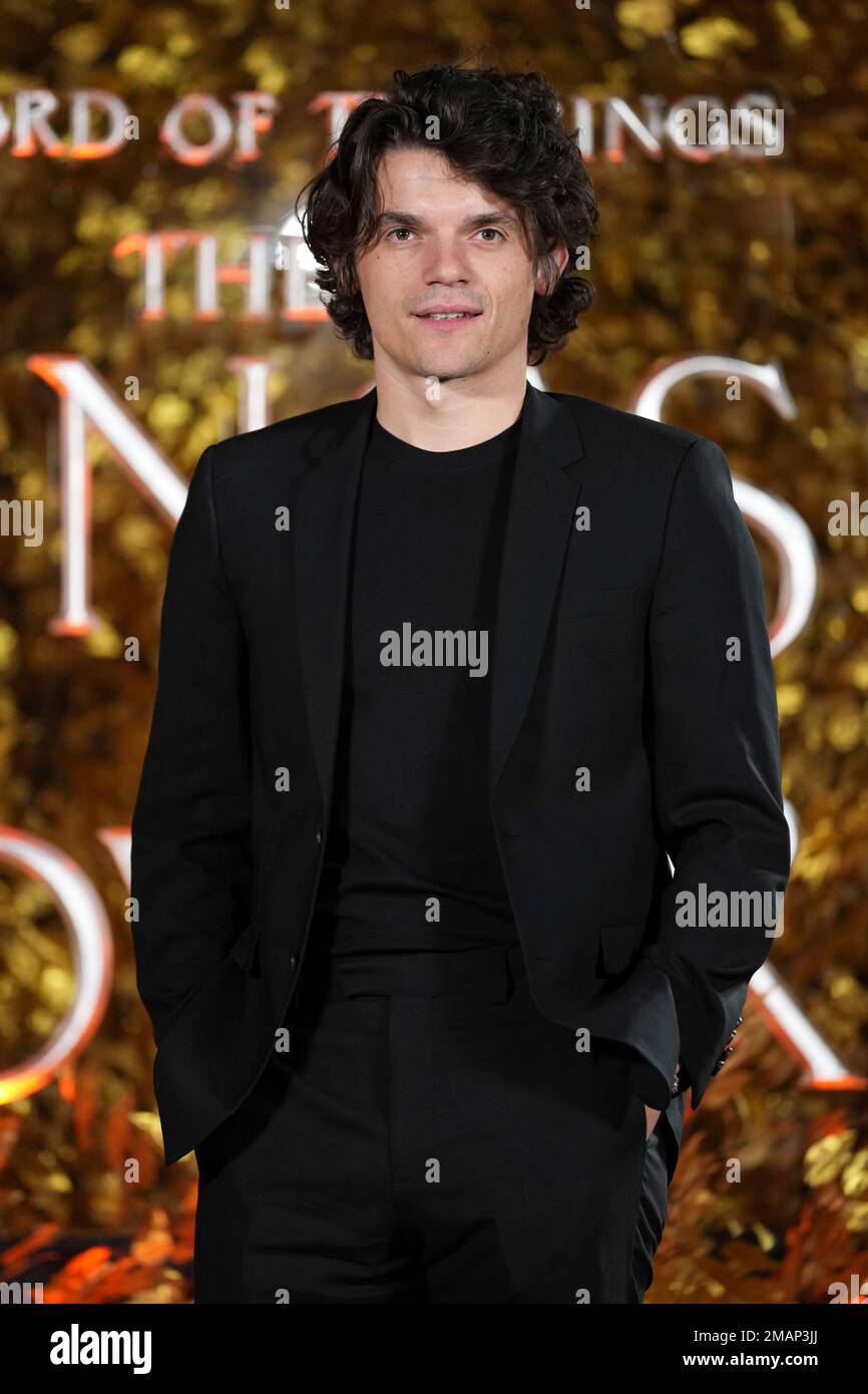 Edward Bluemel poses for photographers upon arrival at the afterparty