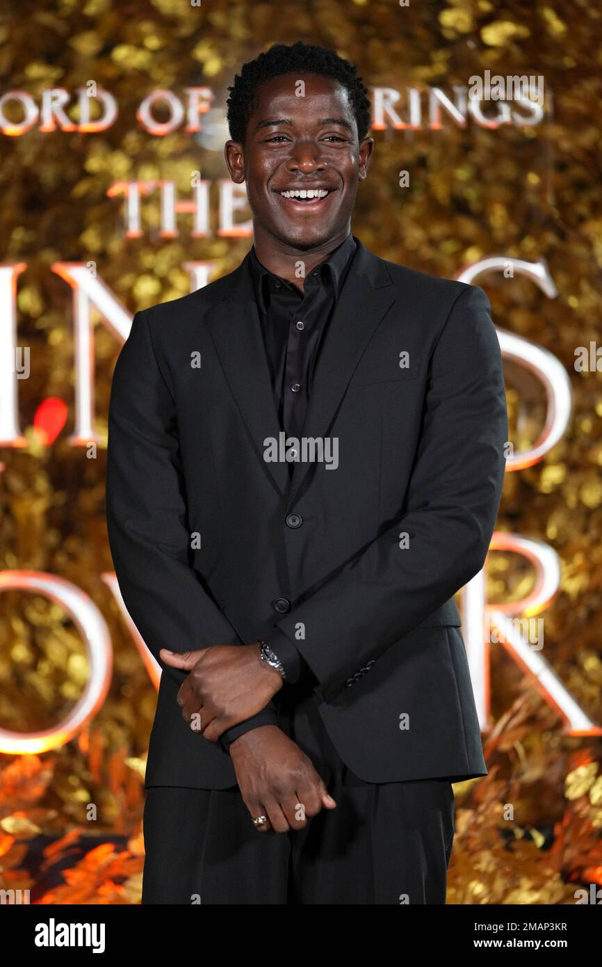 Damson Idris poses for photographers upon arrival at the afterparty