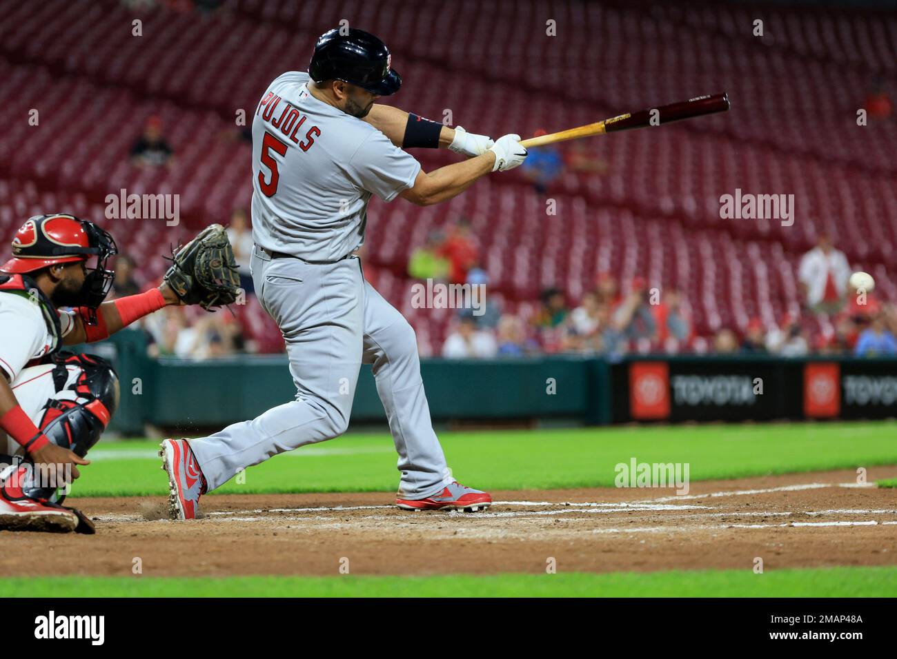 St. Louis Cardinals' Albert Pujols bats during a baseball game against ...