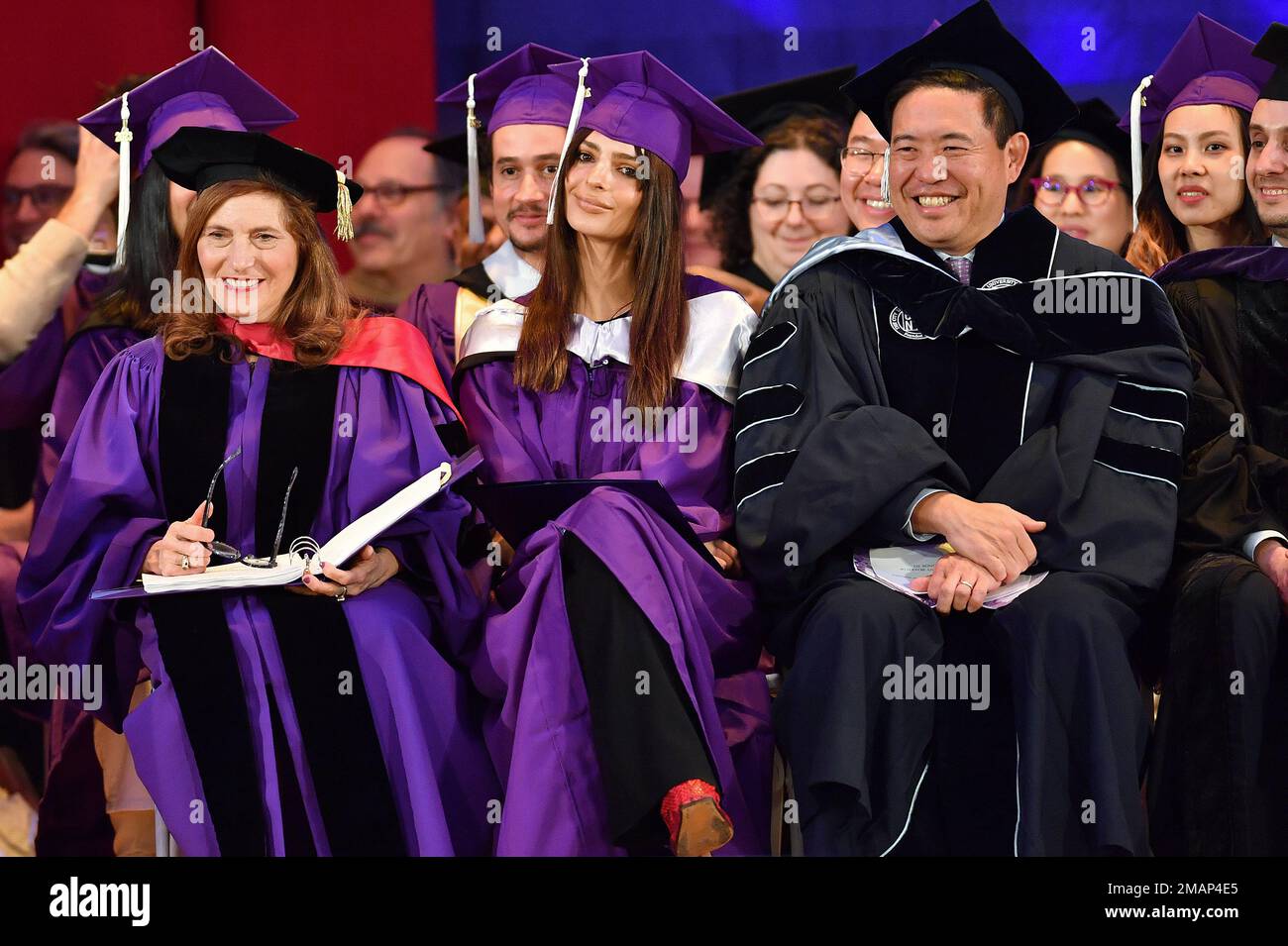 New York, USA. 19th Jan, 2023. Model and author Emily Ratajkowski (c