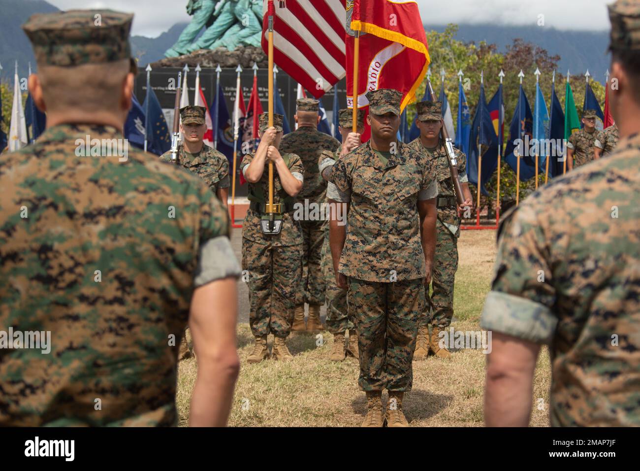 U.S. Marine Corps Sgt. Maj. Jimmy Richard Jr., offgoing sergeant major ...