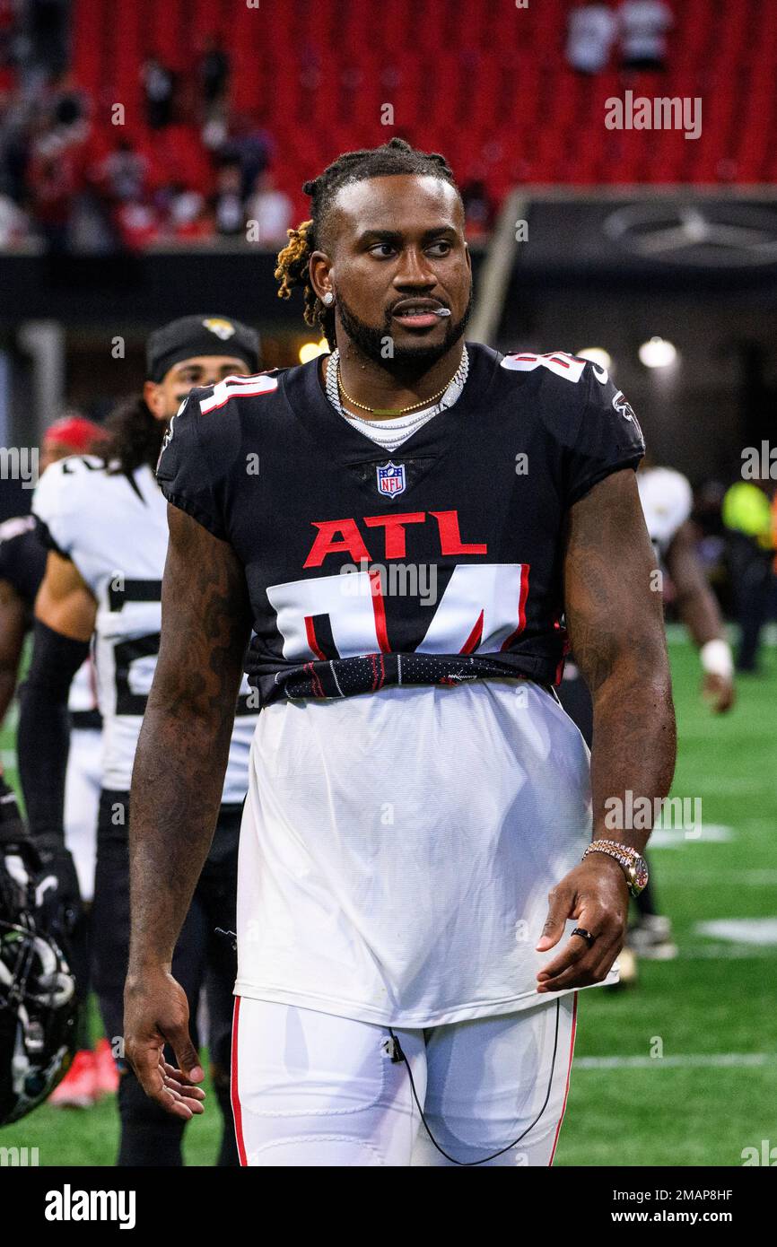 Atlanta Falcons running back Cordarrelle Patterson (84) walks off the field  after an NFL football game