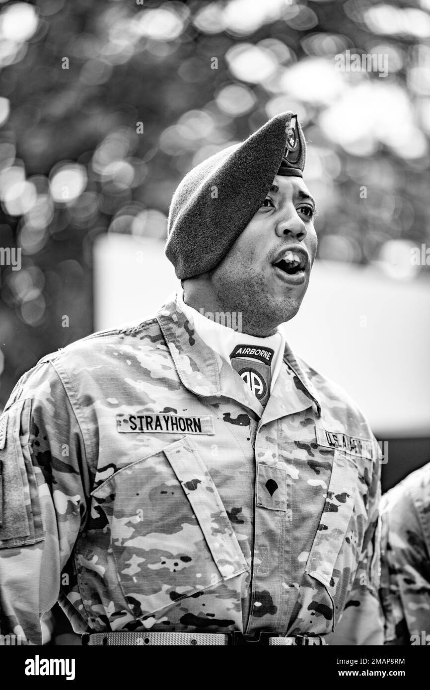 The 82nd Airborne Division’s All American Chorus performs at the