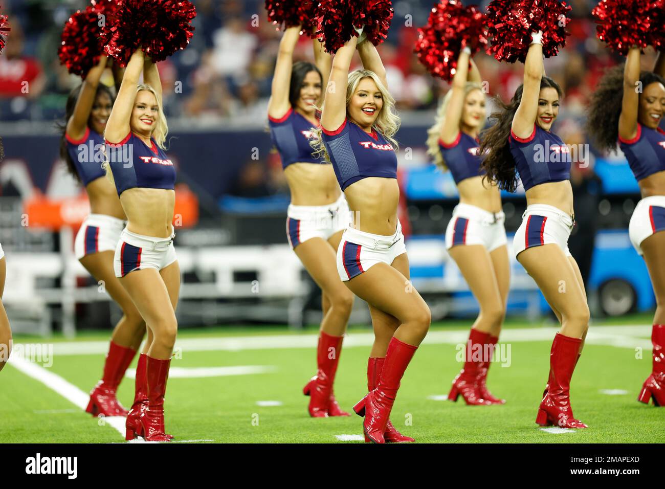 Houston Texans cheerleaders perform before an NFL preseason game against  the San Francisco 49ers on Thursday, August 25, 2022, in Houston. (AP  Photo/Matt Patterson Stock Photo - Alamy