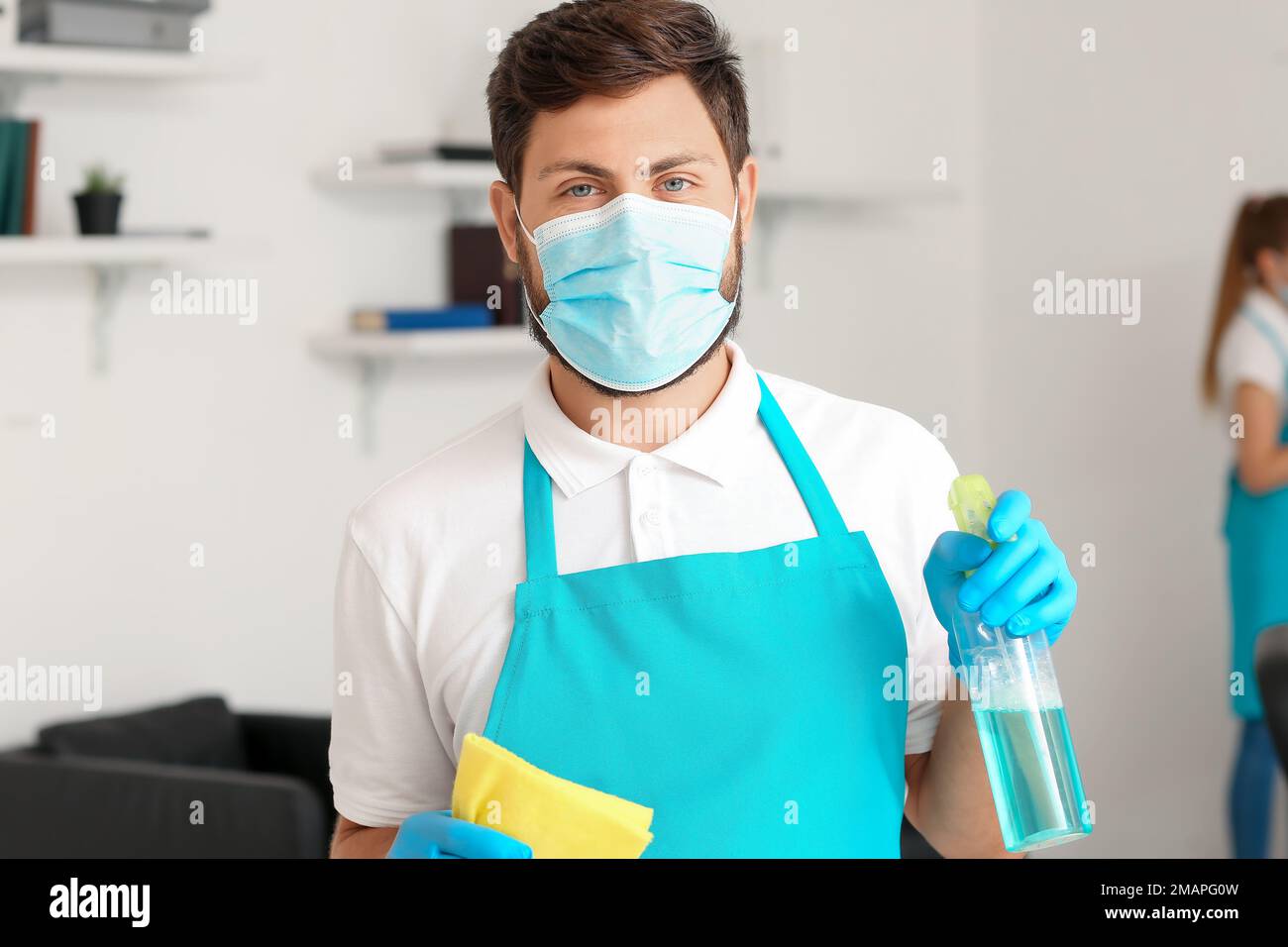 Janitor Mask Male janitor rag detergent hi-res stock photography and images - Alamy