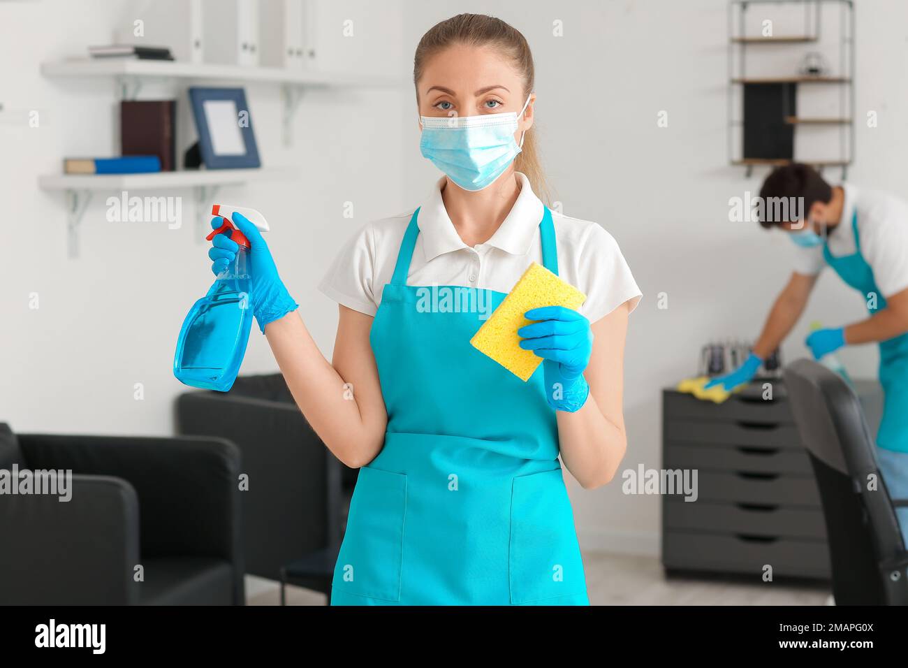Janitor Mask Female janitor medical mask hi-res stock photography and images - Alamy