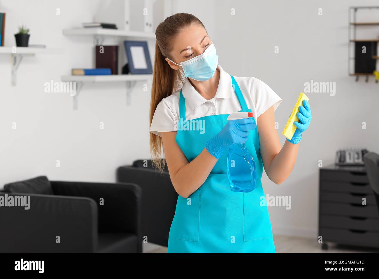 Janitor Mask Female janitor medical mask hi-res stock photography and images - Alamy