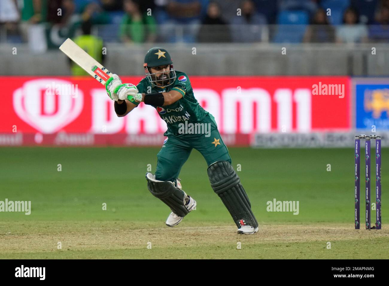 Pakistan's Mohammad Rizwan bats during the T20 cricket match of Asia ...
