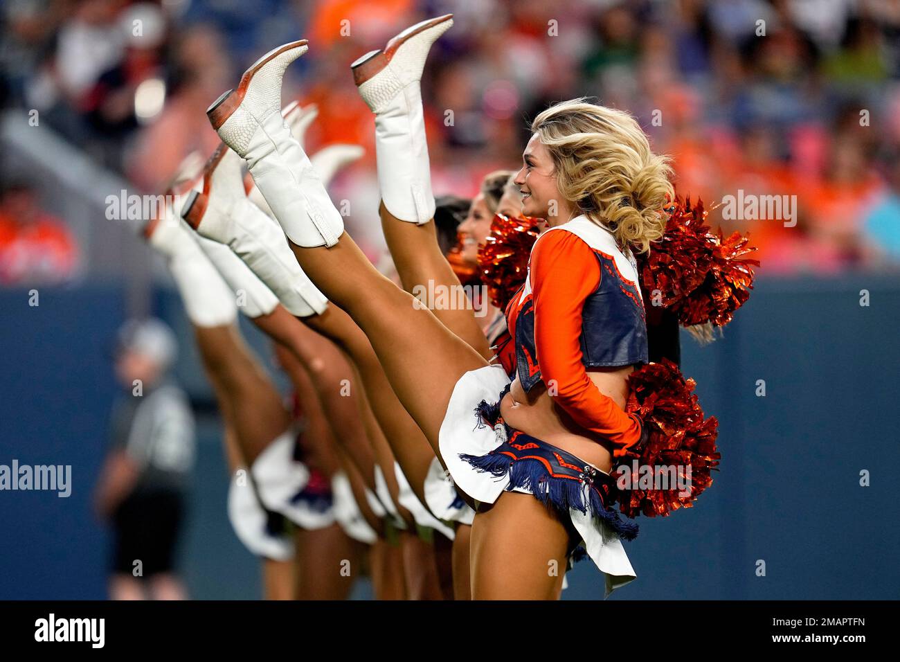 Denver Broncos cheerleaders during an NFL preseason football game