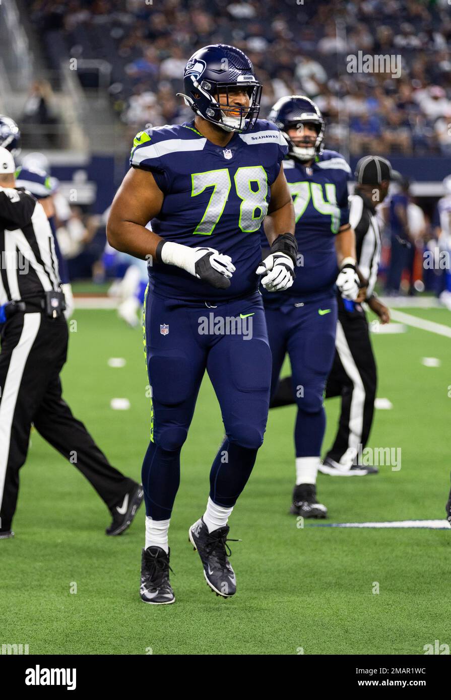 Seattle Seahawks tackle Stone Forsythe (78) walks off the field after  minicamp Tuesday, June 6, 2023, at the NFL football team's facilities in  Renton, Wash. (AP Photo/Lindsey Wasson Stock Photo - Alamy