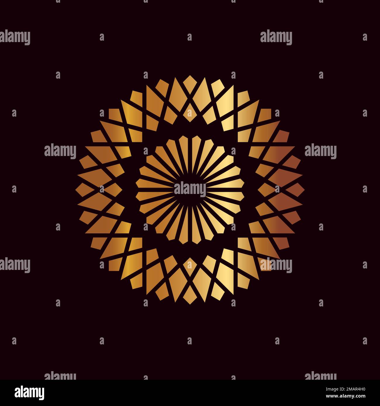 mandala logo element template, suitable for spa, yoga, meditation and spirituality logos with vector eps format. Stock Vector