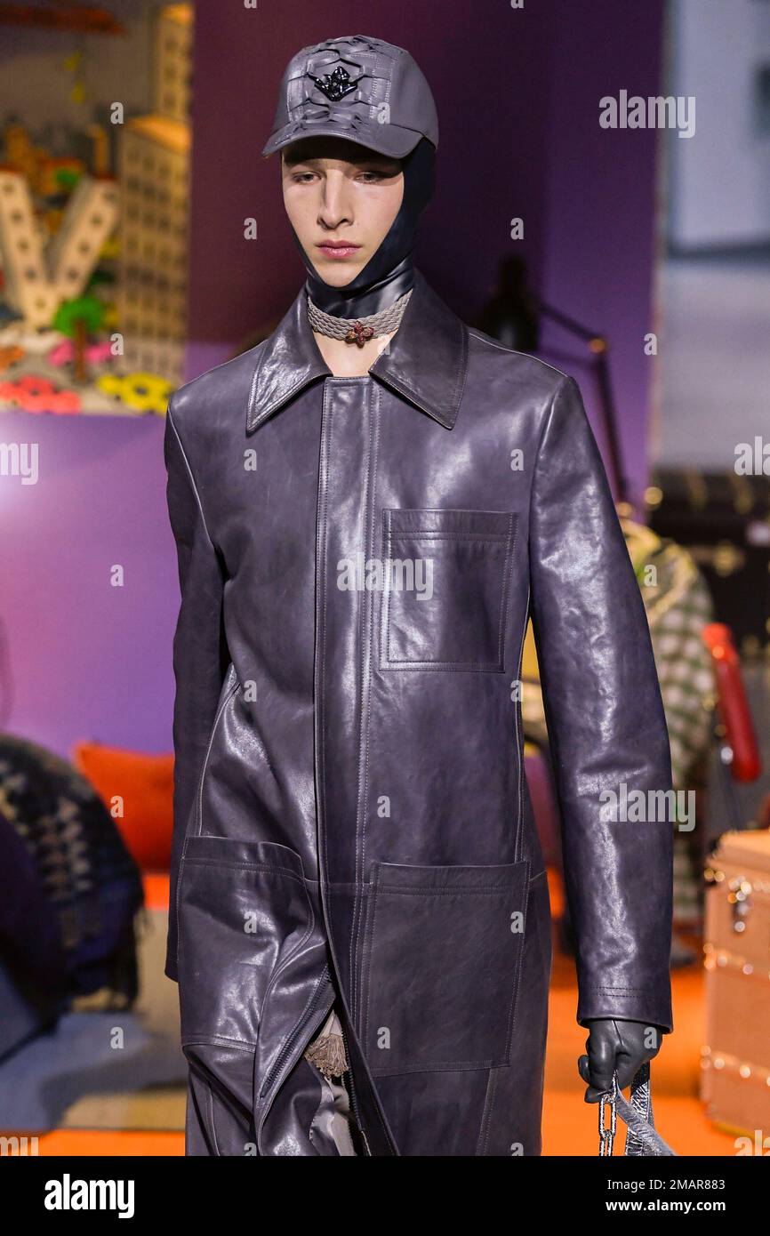 Paris, France. 19th Jan, 2023. Jackson Wang attending the Louis Vuitton  Menswear Fall-Winter 2023-2024 show as part of Paris Fashion Week in Paris,  France on January 19, 2023. Photo by Aurore Marechal/ABACAPRESS.COM