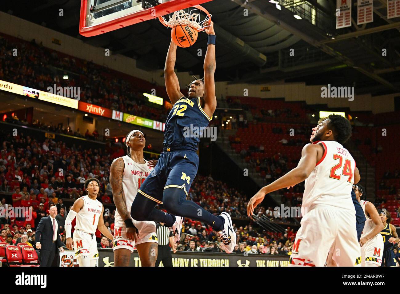 January 19, 2023 Michigan Wolverines forward Tarris Reed Jr. (32