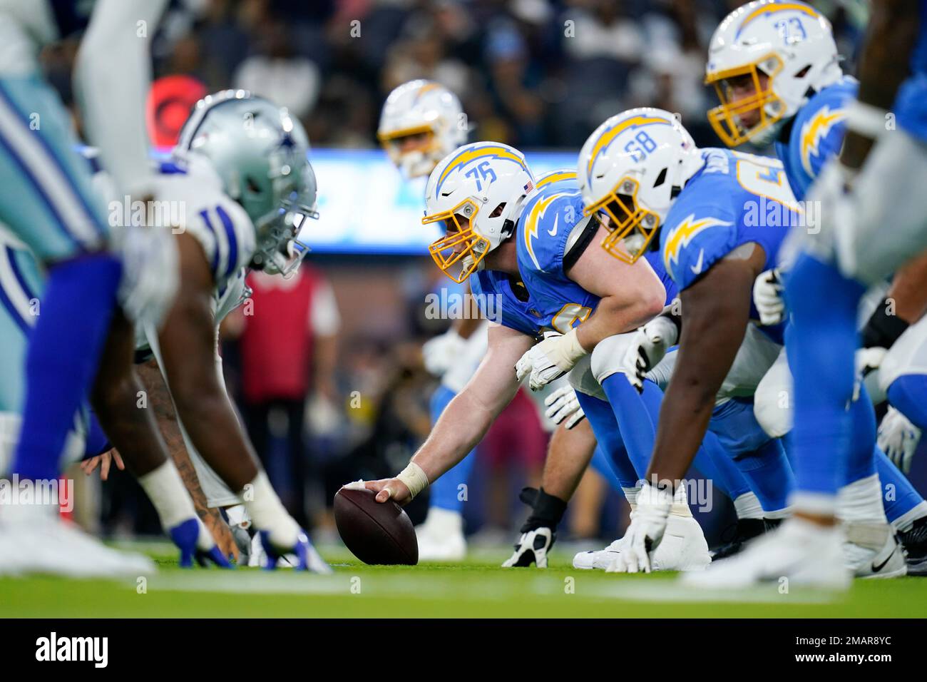 Dallas Cowboys safety Markquese Bell during the first half of an NFL  preseason football game against the Los Angeles Chargers, Saturday, Aug.  20, 2022, in Inglewood. (AP Photo/Gregory Bull Stock Photo - Alamy