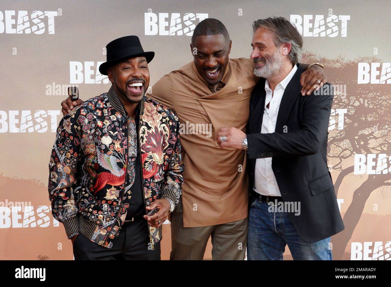 Will Packer, from left, Idris Elba and Balthasar Kormakur pose for ...