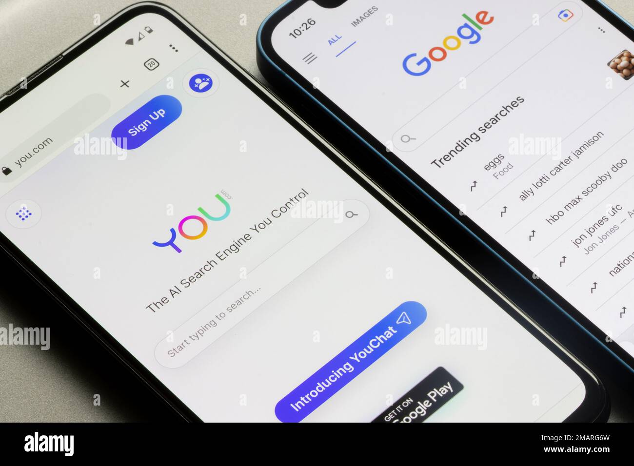 Google search results screen ai hi-res stock photography and images - Alamy