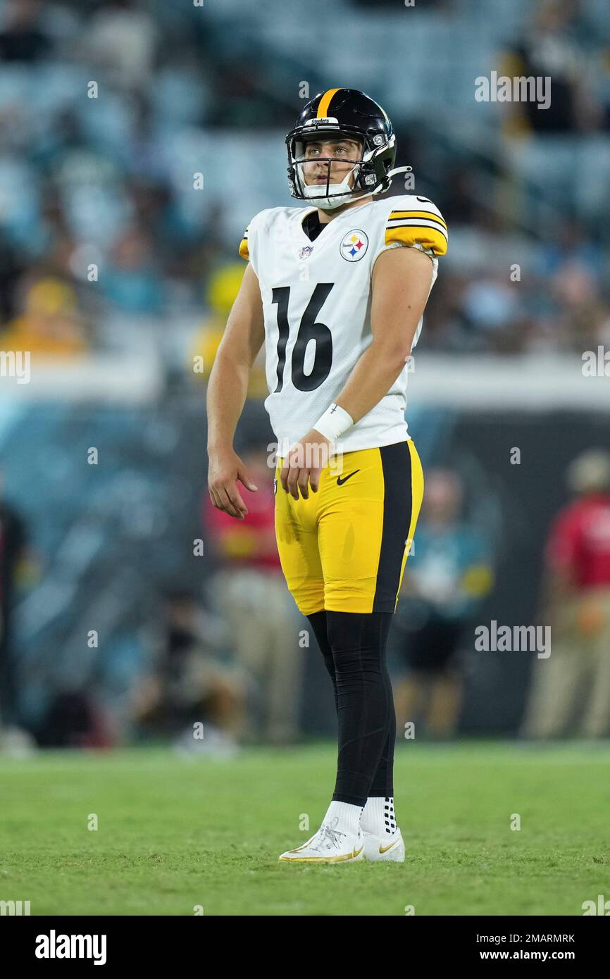 Pittsburgh Steelers place kicker Nick Sciba (16) hits a field goal