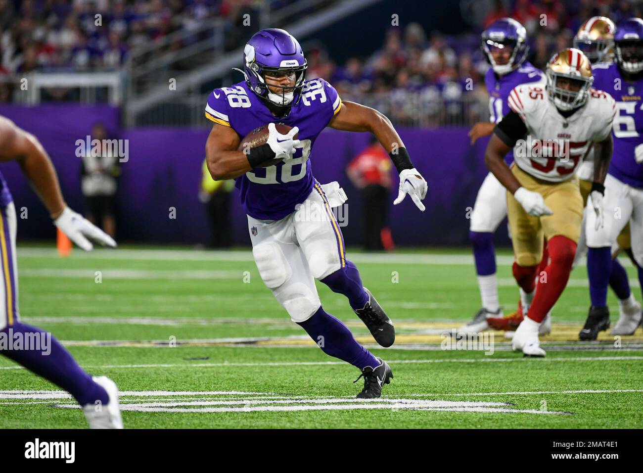 Minnesota Vikings linebacker D.J. Wonnum in action against the San  Francisco 49ers during an NFL preseason football game, Saturday, Aug. 20,  2022, in Minneapolis. (AP Photo/Craig Lassig Stock Photo - Alamy