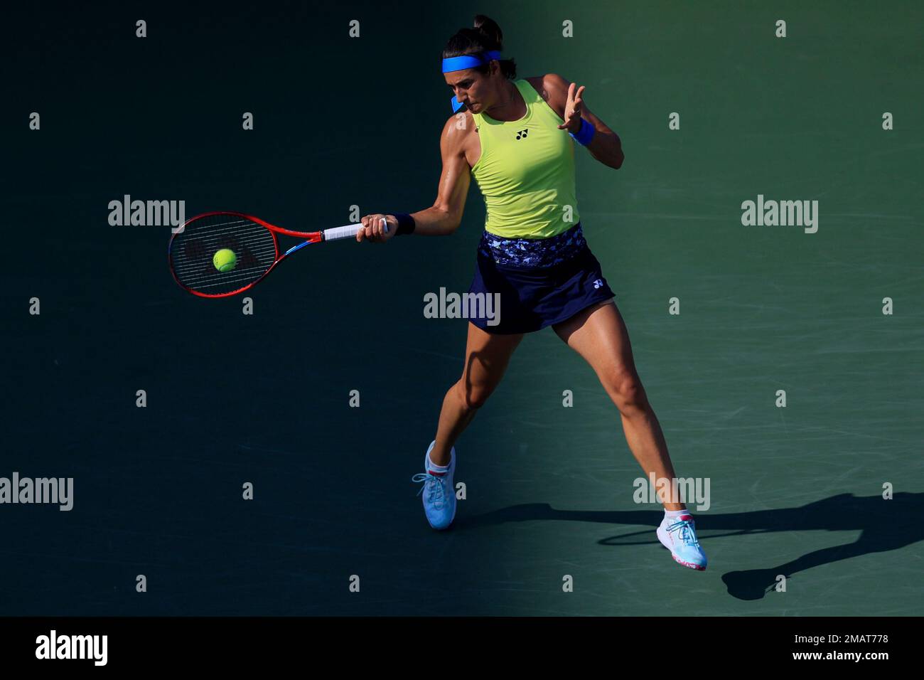 Caroline Garcia Of France Returns A Shot To Aryna Sabalenka Of Belarus During The Western 7920