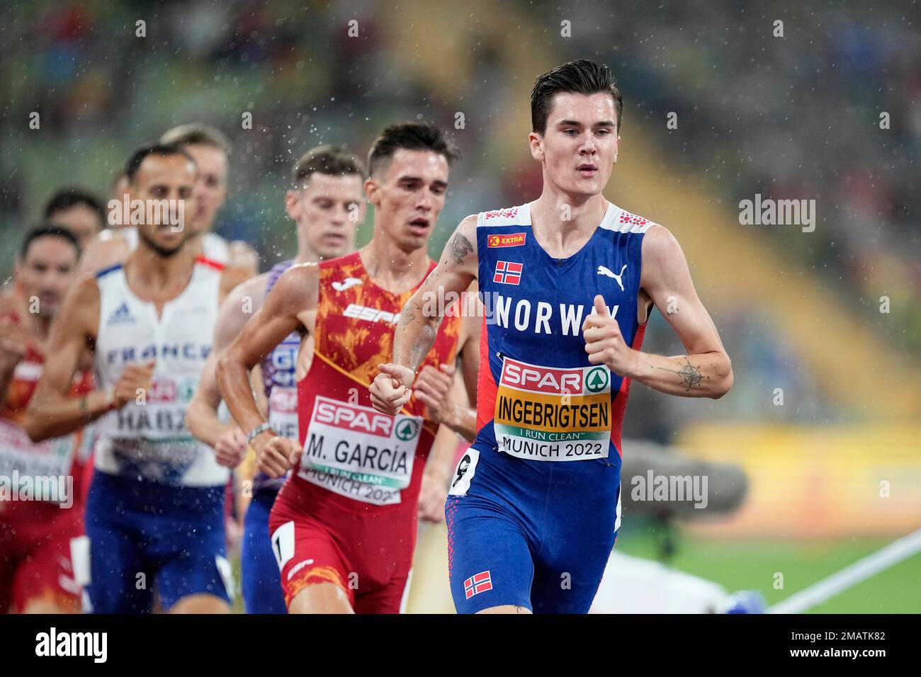 Jakob Ingebrigtsen, of Norway, runs to win the gold medal in the Men's