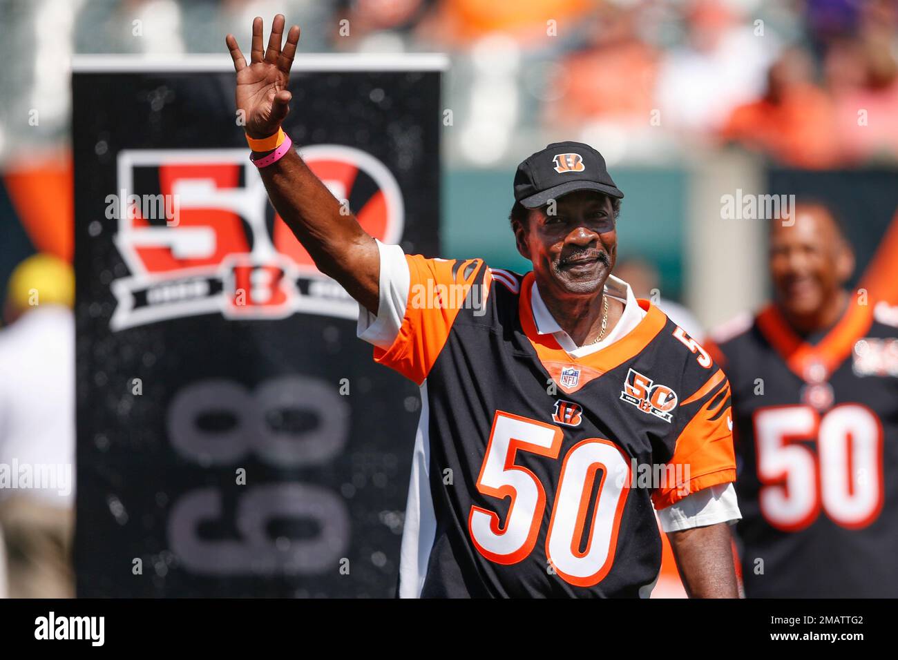 FILE Former Cincinnati Bengals cornerback Ken Riley waves to the
