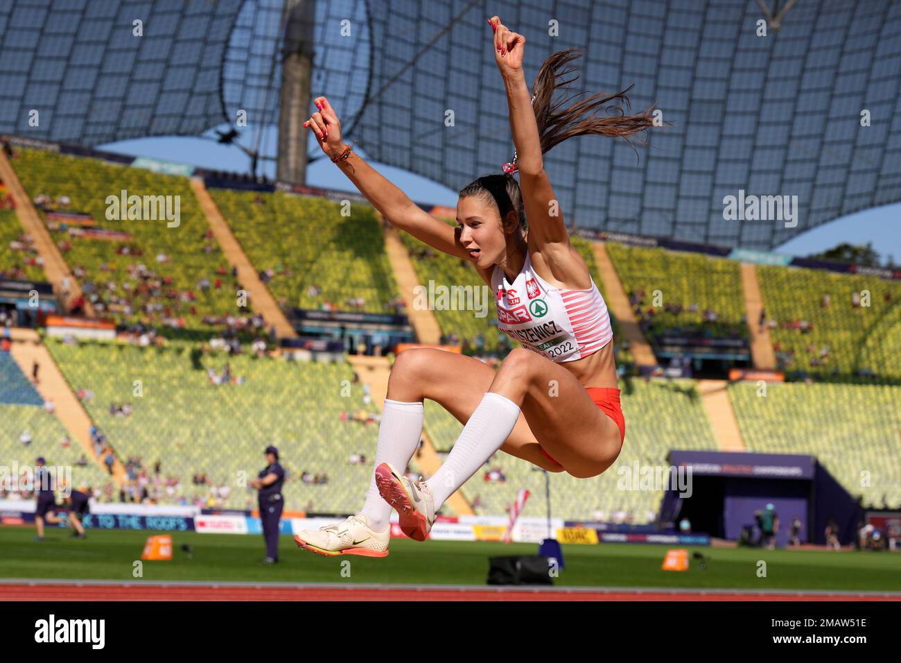 Anna Matuszewicz, of Poland, makes an attempt in the Women