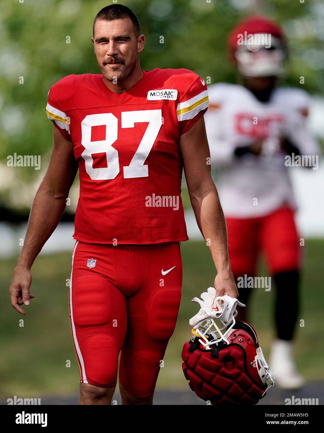 Kansas City Chiefs tight end Travis Kelce arrives at NFL football