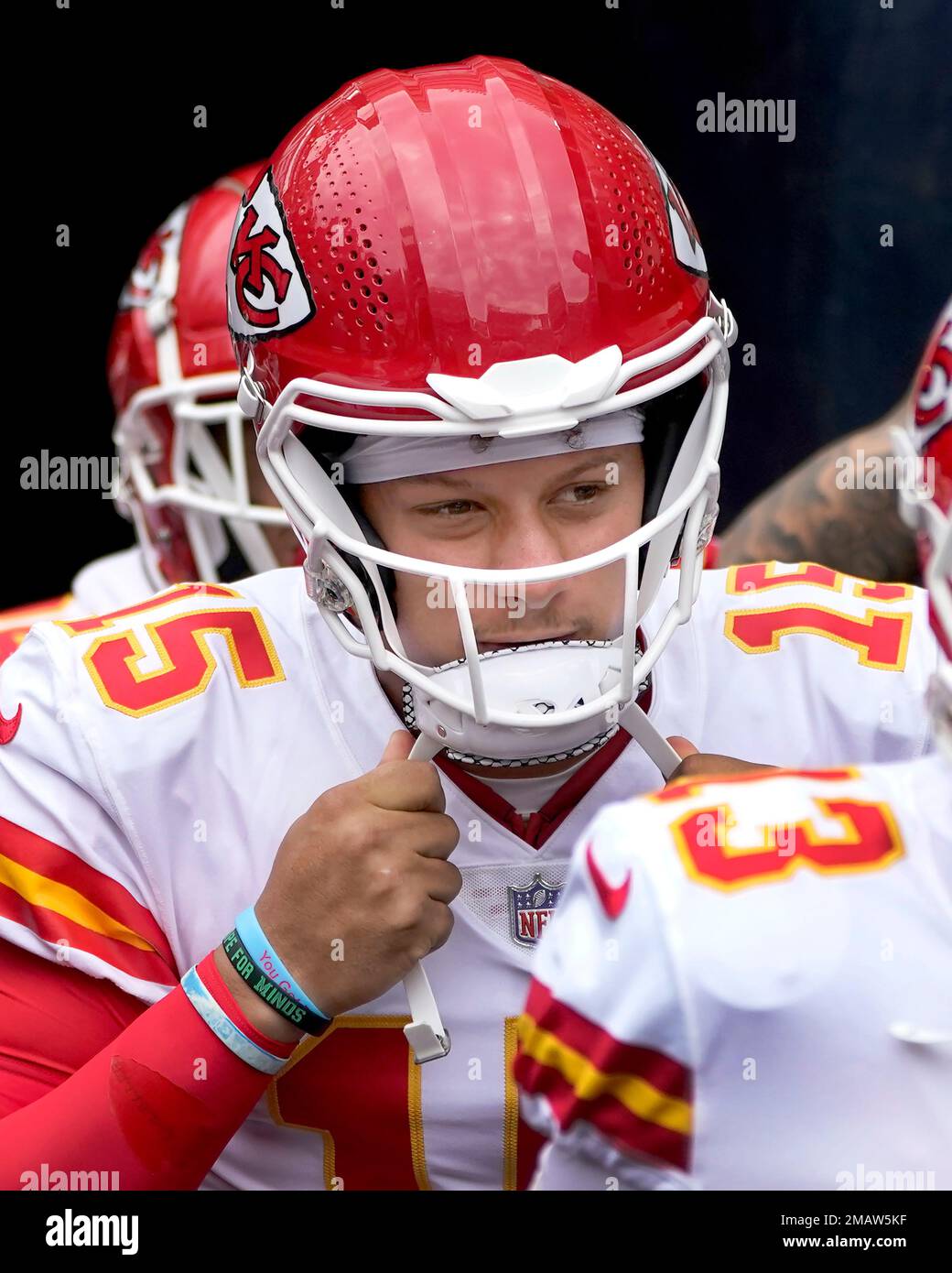 Detroit Lions players warmup before an NFL football game against the Chicago  Bears in Chicago, Sunday, Nov. 13, 2022. (AP Photo/Charles Rex Arbogast  Stock Photo - Alamy