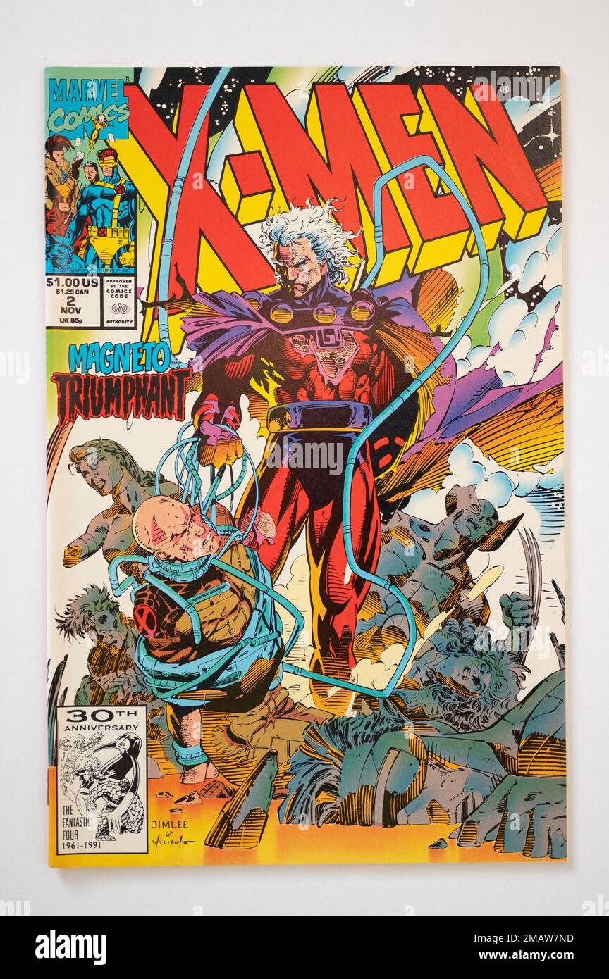 Calgary, Alberta January 14, 2023 Cover of a vintage Marvel Comics X