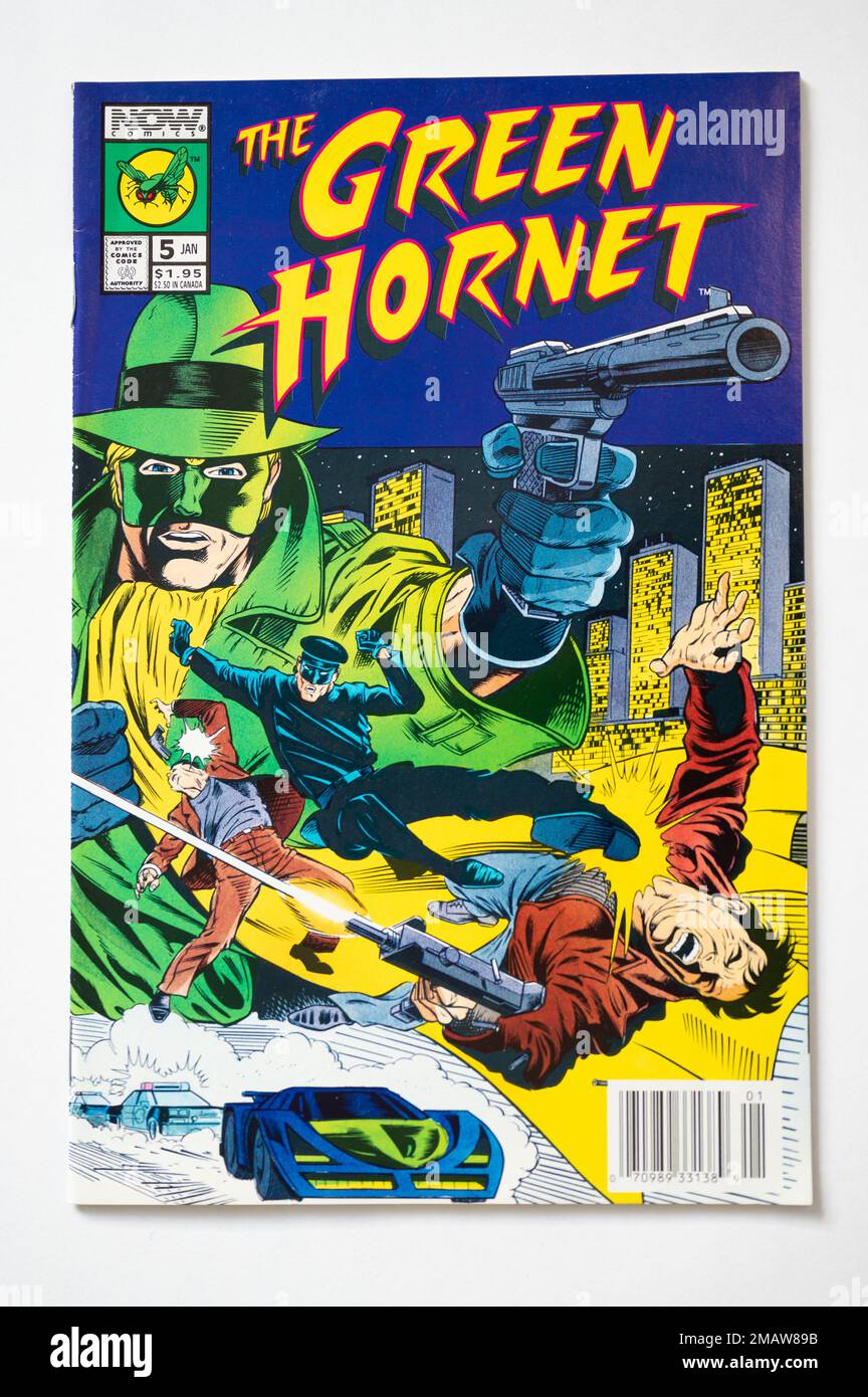 collectible, comic book, comic book cover, covers, dc comics, hobbies, hobby, marvel comics, old, green hornet, vintage Stock Photo