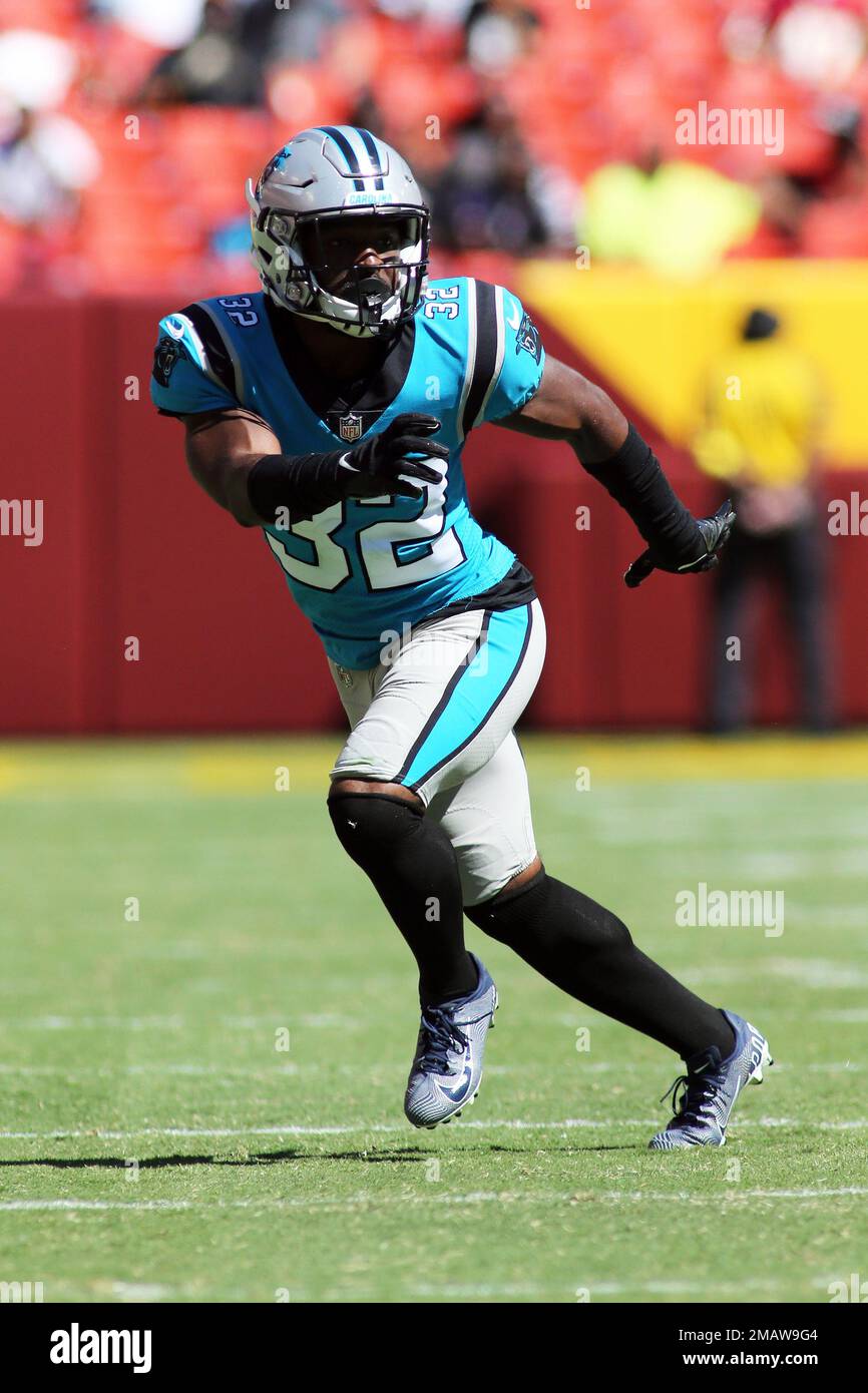 Carolina Panthers cornerback Tae Hayes runs into the end zone for