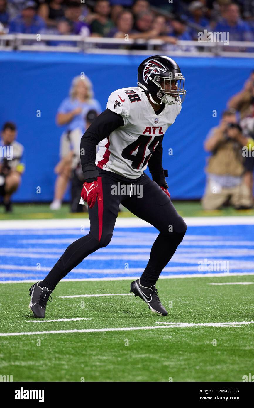 Atlanta Falcons Linebacker Dorian Etheridge 48 Pursues A Play On