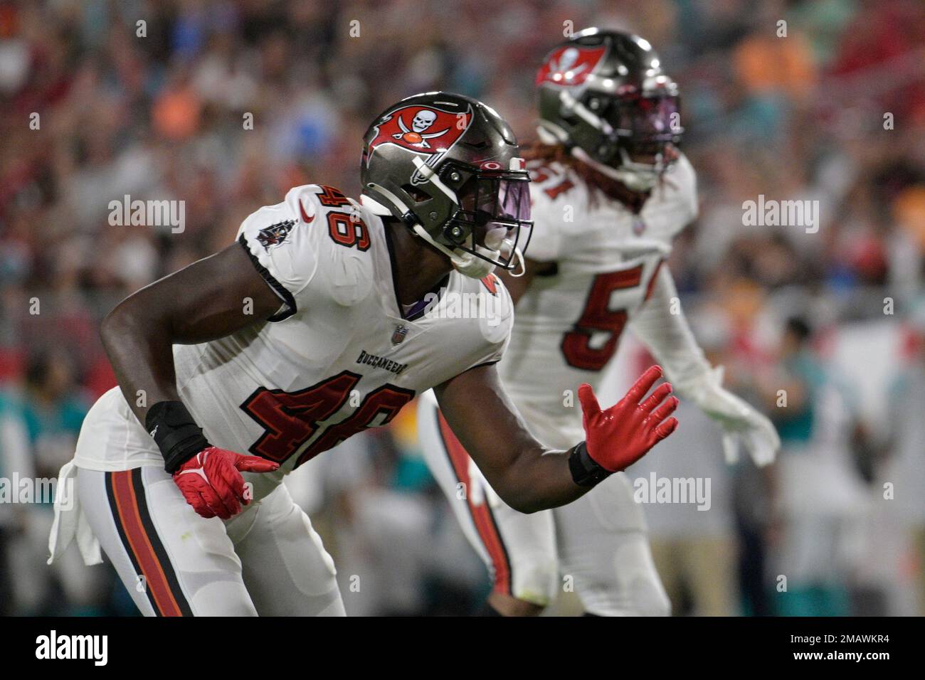 Tampa Bay Buccaneers linebacker Andre Anthony (46) and linebacker