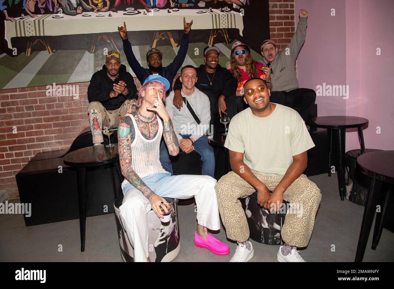 Machine Gun Kelly is seen during MGK Day at 27 Club Coffee on Saturday