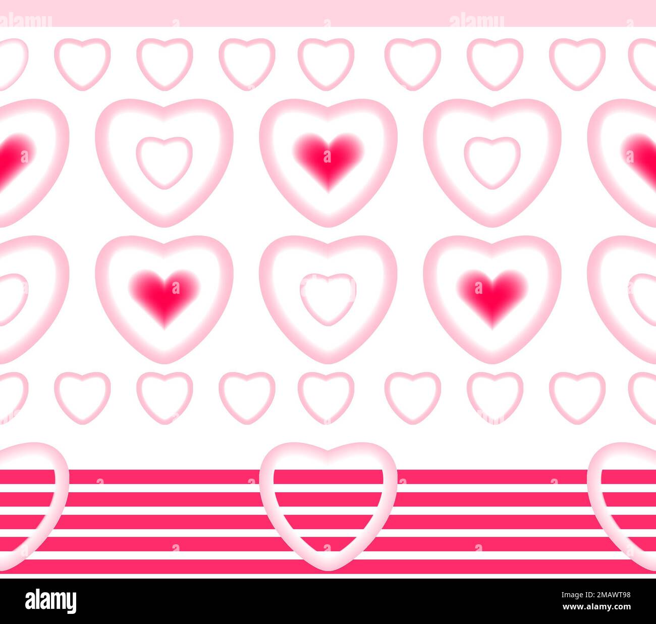 Heart watercolor seamless pattern on white background Stock Photo - Alamy