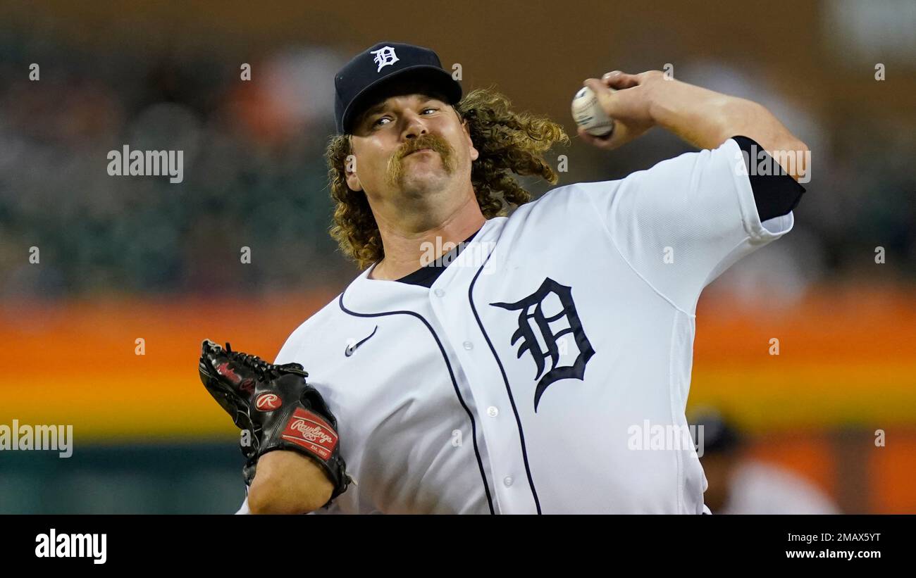 Detroit Tigers relief pitcher Andrew Chafin plays during a baseball game, Wednesday, Aug