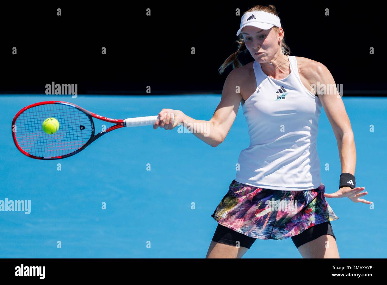 Melbourne, Australia. 20th Jan, 2023. 22nd seed Elena RYBAKINA of Kazakhstan in action against 13th seed Danielle COLLINS of the USA in the Women's Singles match on day 5 of the 2023 Australian Open on Kia Arena, in Melbourne, Australia. Sydney Low/Cal Sport Media. Credit: csm/Alamy Live News Stock Photo